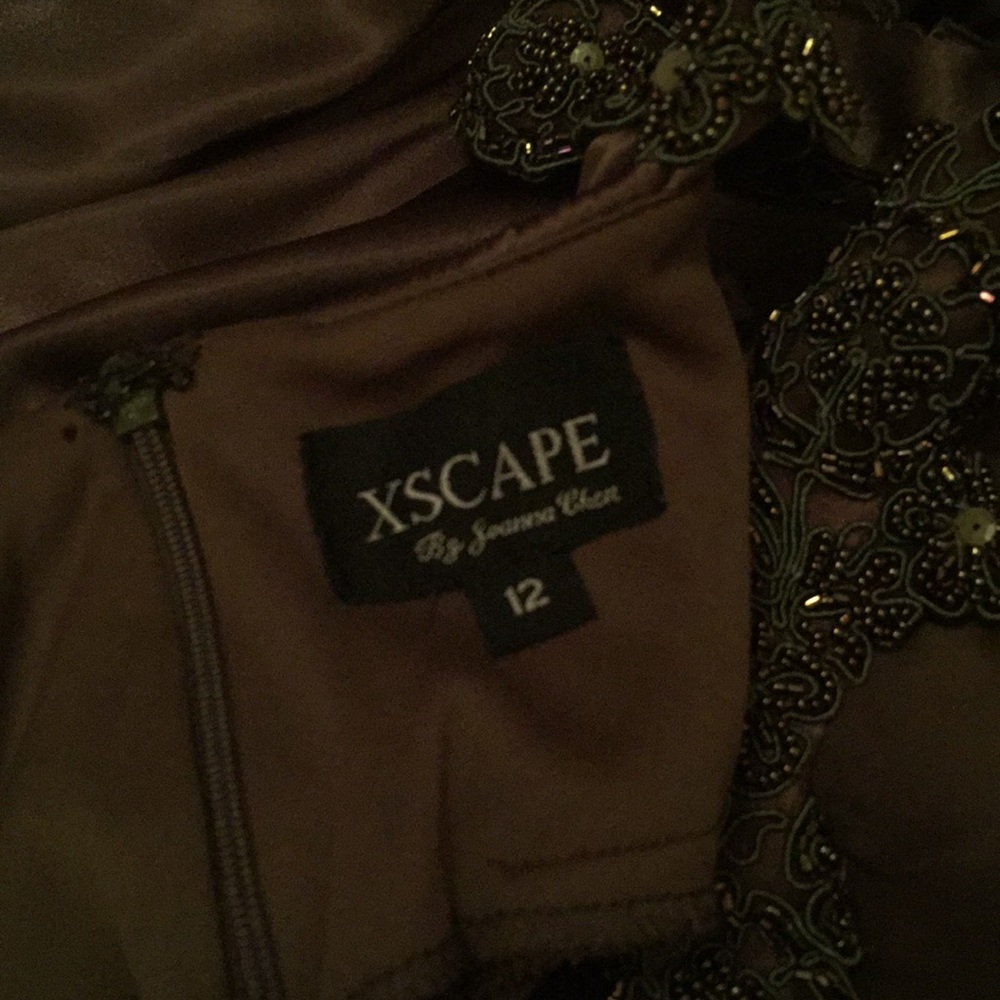 Xscape Beautiful Brown Evening Gown Size 12 - Picture 8 of 8